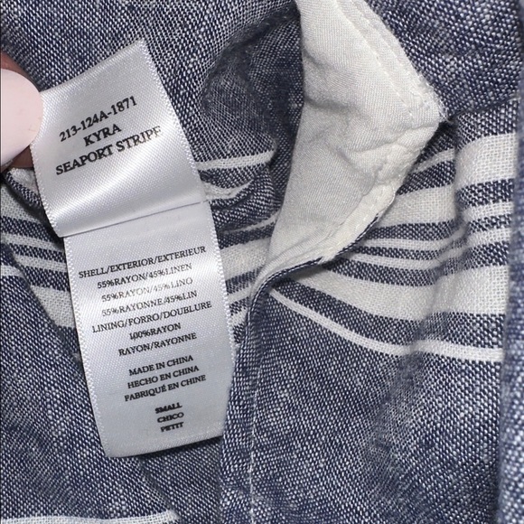 Rails Navy and White Kyra Seaport Stripe pantsuit romper size small - Picture 9 of 12